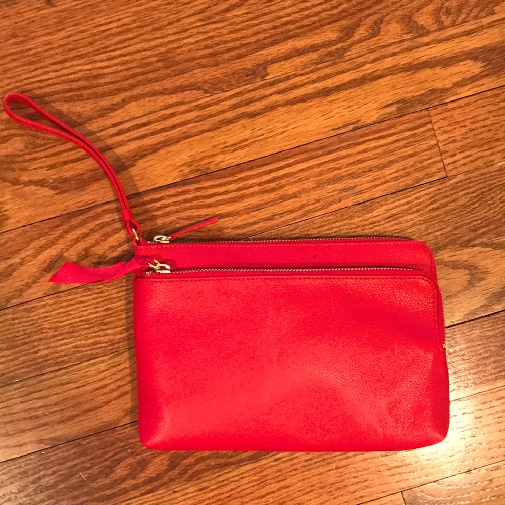 Cute red Talbots wristlet bag..Brand new